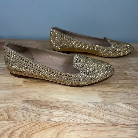 Valentino Garavani Glam Micro-Rockstud Ballet Flat Smoking Slipper Women’s 37.5 - Picture 4 of 15